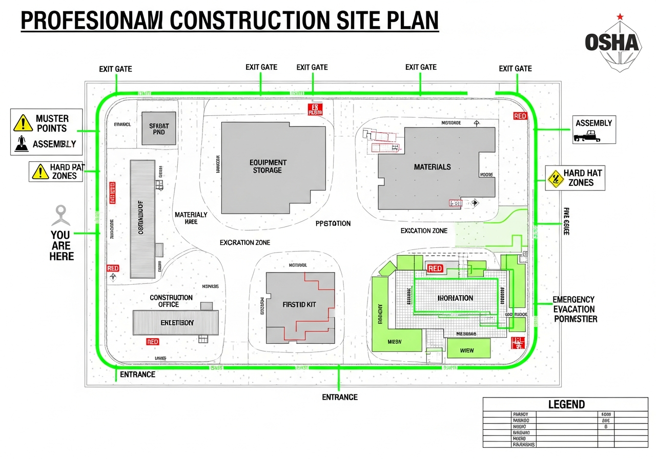 Construction Site Evacuation Map Sample